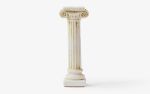 Ionic Column Candleholder Made with Compressed Marble Powder | Candle Holder in Decorative Objects by LAGU. Item made of marble