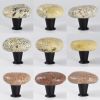 Natural Pebble Stone Pull Knob Handles for Cabinets | Hardware by SeaStoneCrafts. Item made of aluminum with granite works with country & farmhouse & coastal style