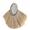 Soleil Fringe Mirror Wall Decor | Decorative Objects by Casa Amarosa. Item made of glass
