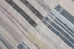 Modern Patchwork Kilim Runner in Gray Multicolor Stripe | Area Rug in Rugs by Rug and Kilim