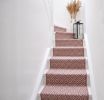 Handwoven Woolen Pink Runner Rug | Rugs by Evergreen Carpets. Item composed of wool compatible with boho and minimalism style