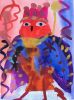 Purim King Owl - Original Watercolor | Watercolor Painting in Paintings by Rita Winkler - My Art, My Shop -by Rita ... Where Every Stroke Speaks of Joy and Inclusion. Item compatible with contemporary and modern style