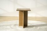"Texture" Side Table | Tables by THE IRON ROOTS DESIGNS. Item made of oak wood