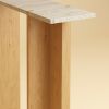 Travertine and Oak Console Table - MAHA by Lebanto | Tables by Lebanto. Item made of oak wood & marble compatible with minimalism and contemporary style