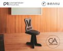 Greensboro Chair | Accent Chair in Chairs by Bennu. Item made of walnut & fabric compatible with minimalism and mid century modern style