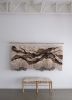Handwoven Fiber Art Tapestry, "Songline for Pretziada | Wall Hangings by Rebecca Whitaker Art. Item composed of cotton and fiber in boho or minimalism style