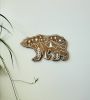 Grizzly bear wood wall art, Hand painted nursery decor | Wall Sculpture in Wall Hangings by Studio Wildflower. Item made of walnut works with boho & art deco style
