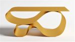 Whorl Console in Gold Powder Coated Aluminum | Console Table in Tables by Neal Aronowitz. Item composed of aluminum compatible with boho and minimalism style