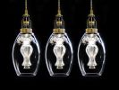 Blown glass/crystal inserts #33 Triplets | Pendants by Vitro Lighting Designs. Item made of metal & glass