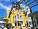 Sunset | Public Sculptures by Gus Lina Art. Item composed of aluminum