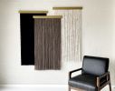 Linear fiber canvases | Tapestry in Wall Hangings by Vita Boheme Studio. Item made of wood with fabric