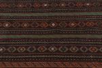 vintage Persian Soumak Kilim, Brown with Polychromatic | Area Rug in Rugs by Rug and Kilim