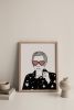 Elton John Drinking Tea Art Print | Prints by Carissa Tanton. Item composed of paper