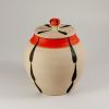 Lidded stoneware 'Foliage' jar | Vessels & Containers by Kyra Mihailovic Ceramics. Item composed of stoneware