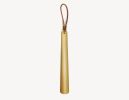 Sorauren Shoe Horn | Ornament in Decorative Objects by Coolican & Company. Item composed of brass and leather