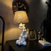 Arty "Balance" Table Lamp Sphere | Lamps by IRENA TONE. Item made of fabric & metal compatible with minimalism and eclectic & maximalism style