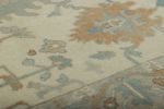 Rug & Kilim’s Oushak Rug in Blue and Cream with Floral | Area Rug in Rugs by Rug and Kilim