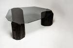 Burned Coffee table | Tables by Art by Šopis. Item composed of oak wood and glass in contemporary or japandi style