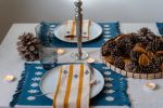 Tikal Handwoven Placemats (Set of 2) (TEAL) | Tableware by Routes Interiors. Item composed of cotton in boho or eclectic & maximalism style