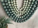 Ombre Wood Bead Wall Hanging | Wall Hangings by SoulShine Lighting Company. Item composed of oak wood in boho or minimalism style