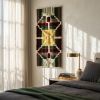 Geometric Textile Wall Art — Custom Handmade Fiber Art Panel | Tapestry in Wall Hangings by Sarmal Design. Item made of canvas works with contemporary & japandi style
