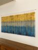 Textile Teal Mustard SARASOTA Boho Hand Dyed Wall Tapestry | Wall Hangings by Wallflowers Hanging Art. Item made of wood with fabric works with boho & contemporary style