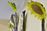 Sunflower Wall | Public Sculptures by Chris Nordin Studios | U Of M 23 Hour Hospital in Brighton