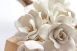Porcelain Magnolia Antler Sculpture | Art & Wall Decor by Cassandra Smith | Presidio II in Austin