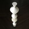 White Totem Sculpture | Ornament in Decorative Objects by Zuzana Licko. Item made of ceramic