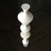 White Cone Sculpture | Ornament in Decorative Objects by Zuzana Licko. Item made of ceramic works with minimalism & mid century modern style