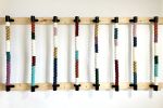 Vertical Painted Ropes | Wall Sculpture in Wall Hangings by Cassandra Smith | Momentum Midtown in Atlanta. Item composed of cotton and metal in contemporary or coastal style