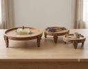 Heritage Hand-Carved Wooden Table Riser | Decorative Plate in Decorative Objects by Famous Art Group Of Industries