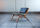 Flitch Mod Lounge Chair | Chairs by Madison Flitch. Item composed of walnut & brass compatible with mid century modern and contemporary style