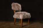 Dining Chair in Wood and Sheepskin by Costantini, Luca Ovino | Chairs by Costantini Design. Item made of wood with fabric