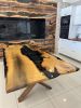 Black Dining Table - Epoxy Resin Table - Custom Epoxy Table | Tables by Tinella Collection. Item composed of wood in minimalism or contemporary style