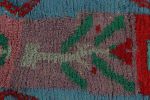 Vintage Moroccan Runner Rug in Blue with Geometric Patterns | Area Rug in Rugs by Rug and Kilim