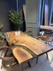 Dining room table, Kitchen table, Green epoxy, Walnut wood, | Dining Table in Tables by Brave Wood. Item works with modern & rustic style