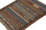 Vintage Bidjar Persian Kilim with Stripes & Geometric | Area Rug in Rugs by Rug and Kilim