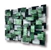 "Viridian" Glass and Metal Wall Sculpture | Wall Hangings by Karo Studios. Item composed of metal and glass