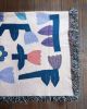 Flower Tetris Blanket | Linens & Bedding by Leah Duncan. Item made of cotton works with minimalism & mid century modern style