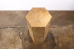 Goatskin Modern Side Table by Costantini, Pergamino | Tables by Costantini Design. Item made of wood with leather