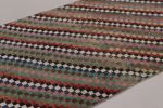 Vintage Distressed Rug with Muted Geometric Diamond Mosaic | Area Rug in Rugs by Rug and Kilim