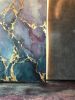 Blue and Purple Watercolour Marble Effect | Murals by Elsa Jeandedieu Studio. Item composed of synthetic