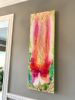 Exotic Gardens - Original Abstract Floral Resin Painting | Mixed Media by Wall Jewelry by Robyn Camargo. Item made of wood with synthetic