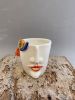 Fish And Prickly Pear Mugs | Drinkware by Patrizia Italiano. Item composed of ceramic