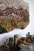 Textural Fiber Wall Hanging – Autumn Mountain Tapestry | Wall Hangings by Rebecca Whitaker Art. Item composed of cotton compatible with boho and contemporary style