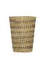 Amara Handmade 11" Round Rattan Striped Basket | Planter in Vases & Vessels by Amara