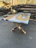Epoxy Resin Dining Table | Live Edge Conference Table | Tables by Tinella Wood. Item composed of walnut in boho or minimalism style