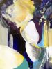 Available: Original Fine Art, Genie in a Bottle, 60x48 | Mixed Media by Jeanette Jarville, BFA Emily Carr University of Art. Item made of canvas works with contemporary & industrial style