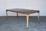 Cast Bronze and Wood Dining Table from Costantini, Enzio | Tables by Costantini Designñ. Item made of walnut with bronze
